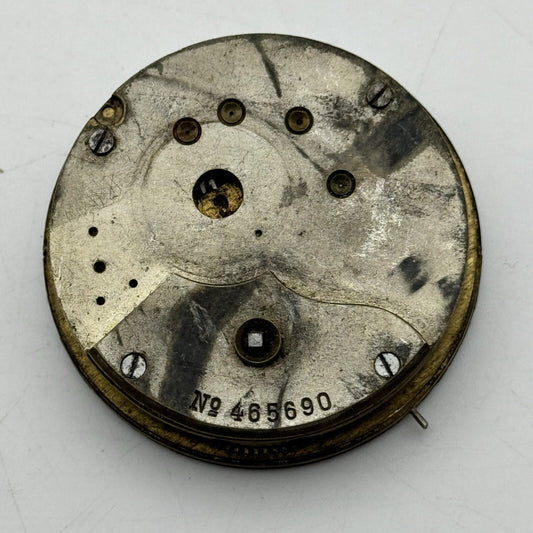 45.9mm Manual Wind No Pocket Watch Movement Roman Numerals Dial FOR PARTS