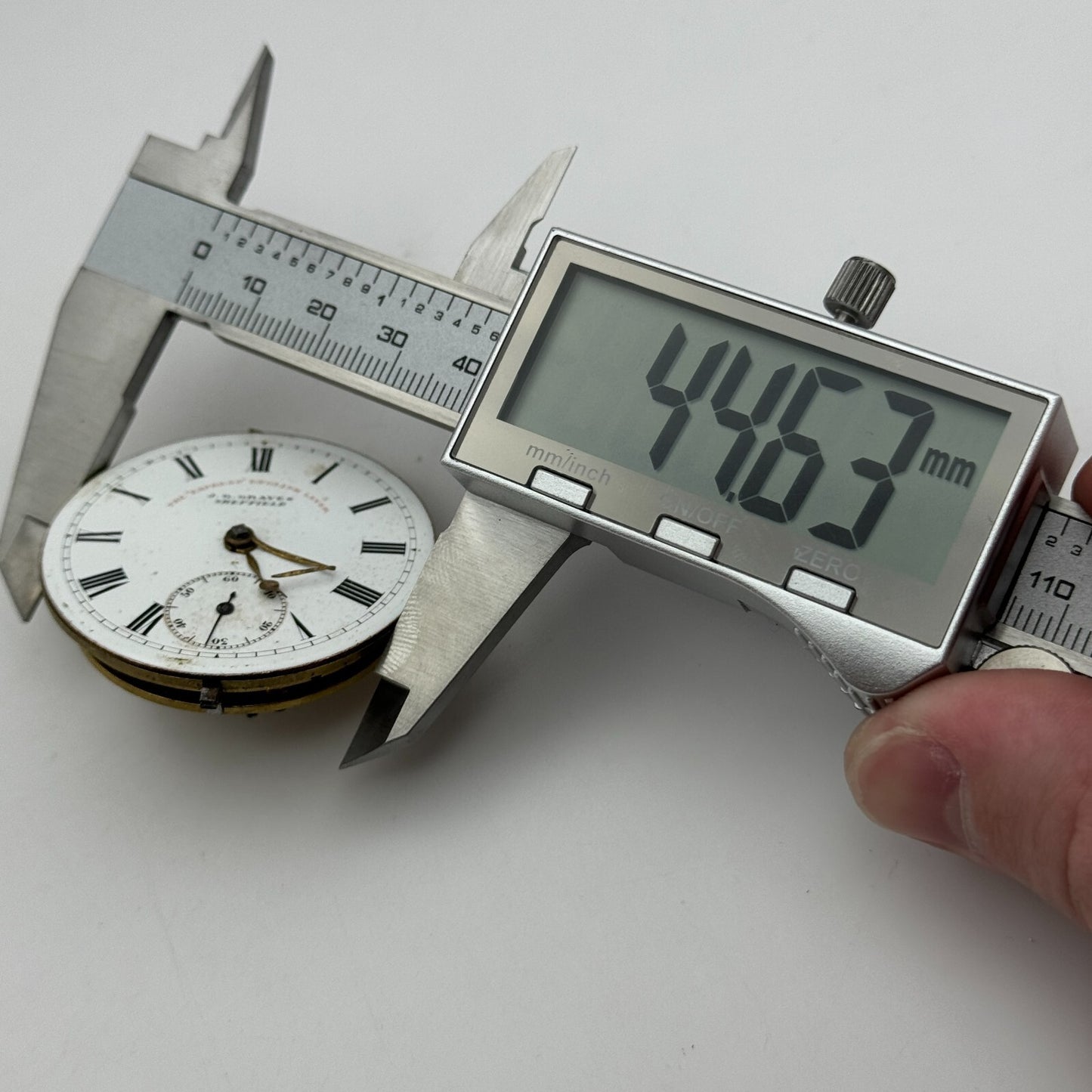 44.6mm Antique J G Graves English Express Lever Pocket Watch Movement PARTS