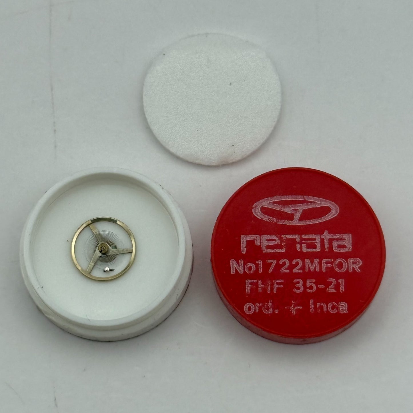 FHF 35-21 Balance Wheel Complete And Spring 1722 M Watch Movement Parts 