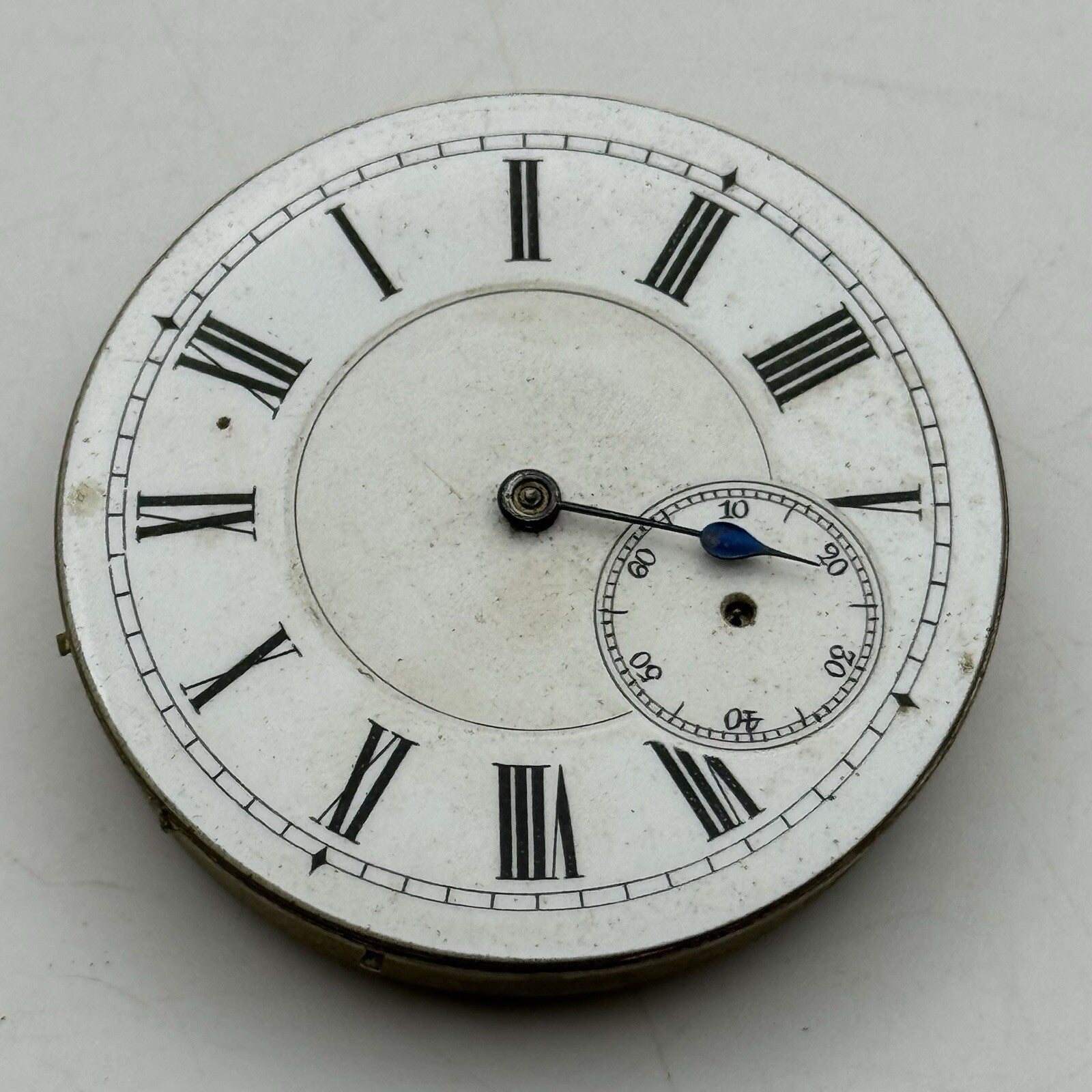 43.2mm Manual Wind Unidentified Pocket Watch Movement Dust Cover Dial FOR PARTS
