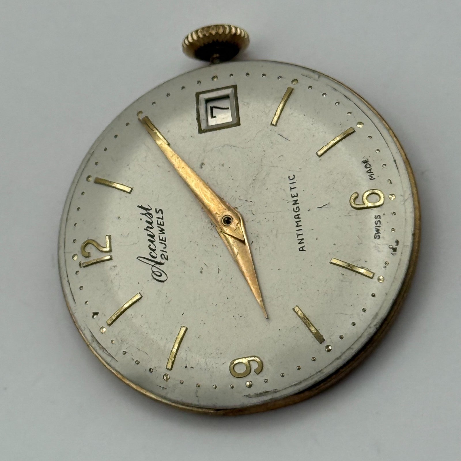 ETA 2409 Watch Movement Accurist Manual Wind Vintage Swiss Parts Repair 29.4mm