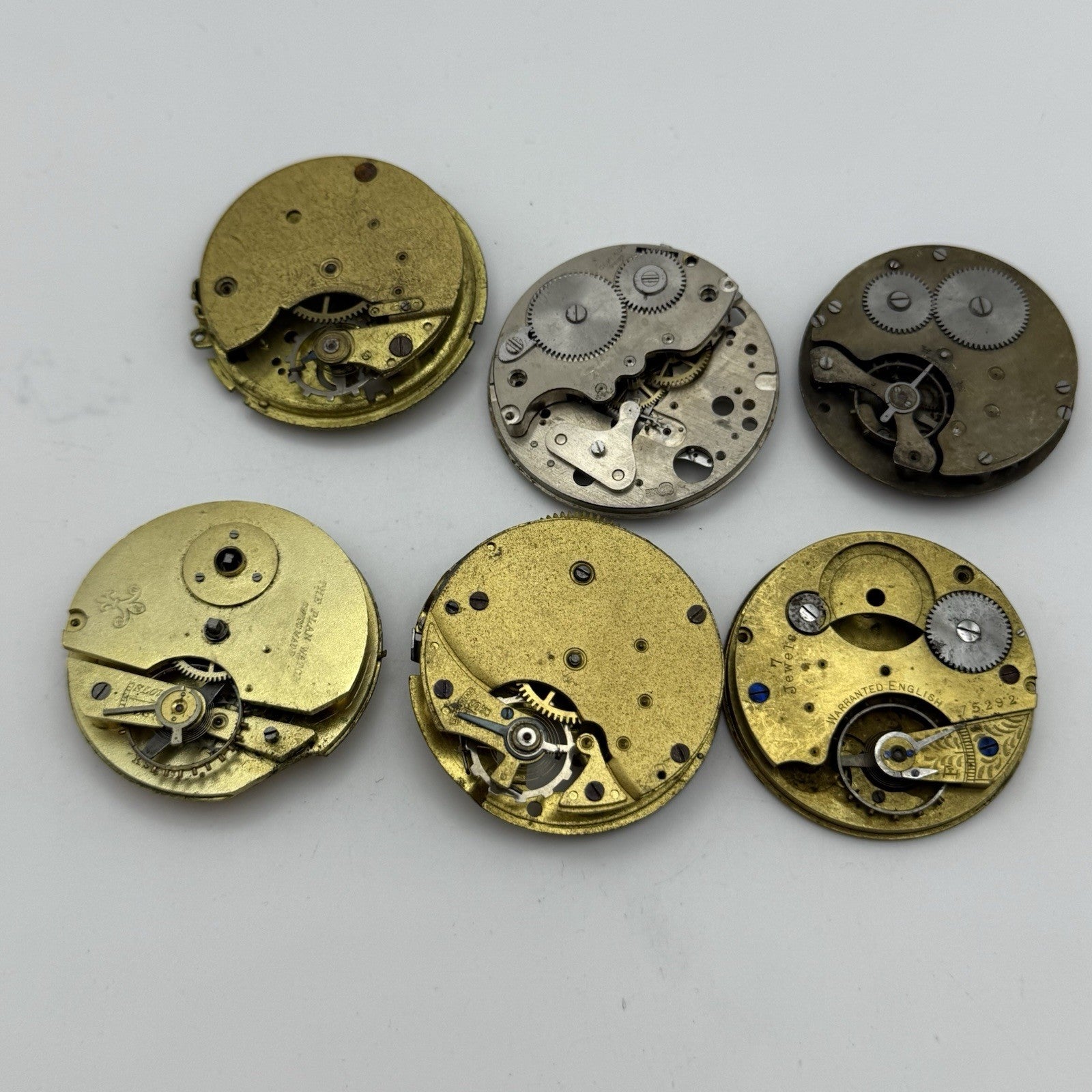 Bundle Mixed Antique / Vintage Pocket Watch Movements Joblot PARTS REPAIR SPARES