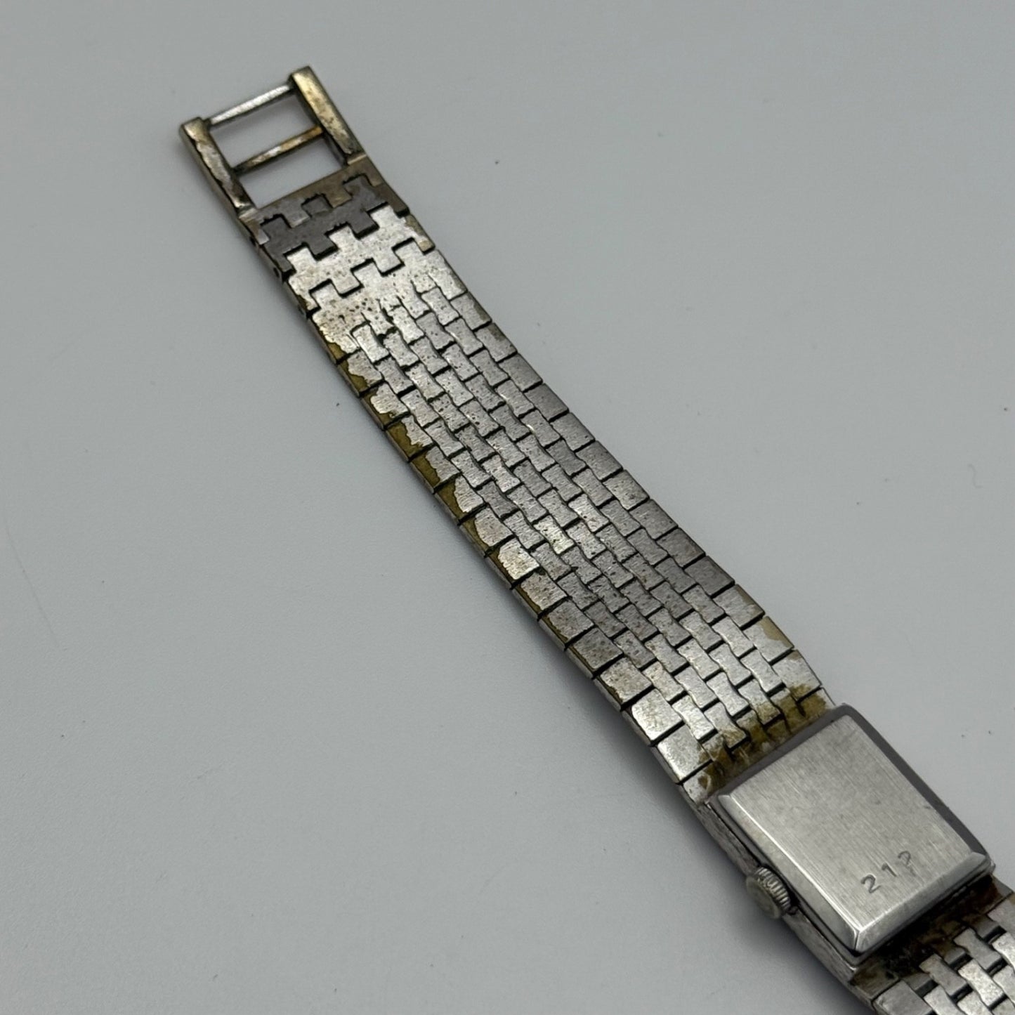 15mm Vintage Rotary Swiss Bark Affect Stainless Manual Wind Watch PARTS / REPAIR