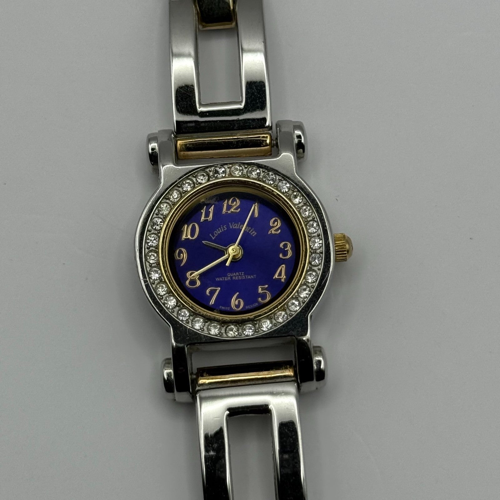 Louis Valentin Swiss Design Ladies Quartz Watch Two Tone Bracelet Working 23mm