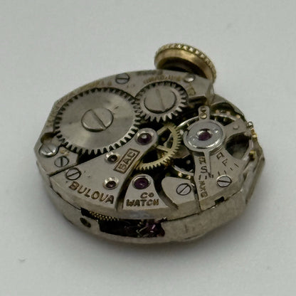 Bulova 5AC Ladies Manual Wind Watch Movement Vintage Swiss PARTS REPAIR 13.1mm