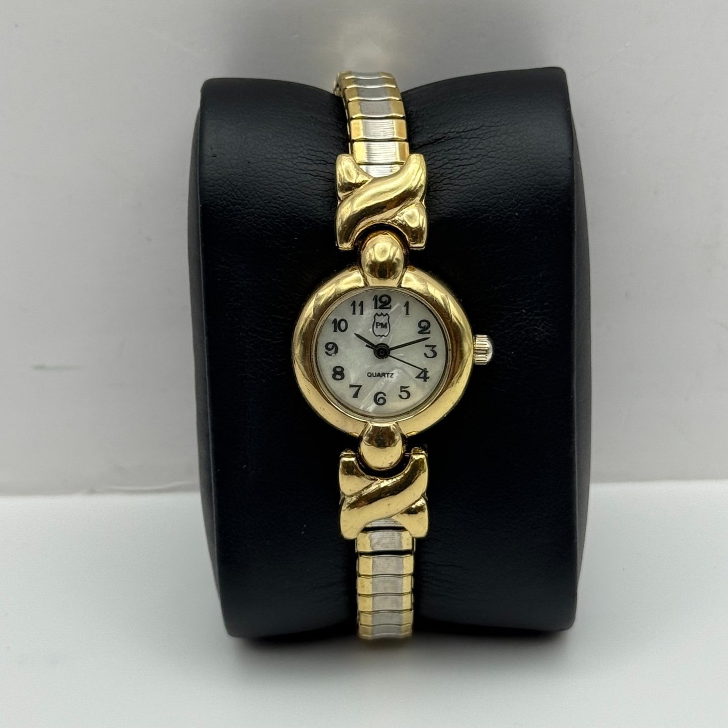 21mm Working Ladies Two Tone Philip Mercier S565S Quartz Watch Expandable Strap