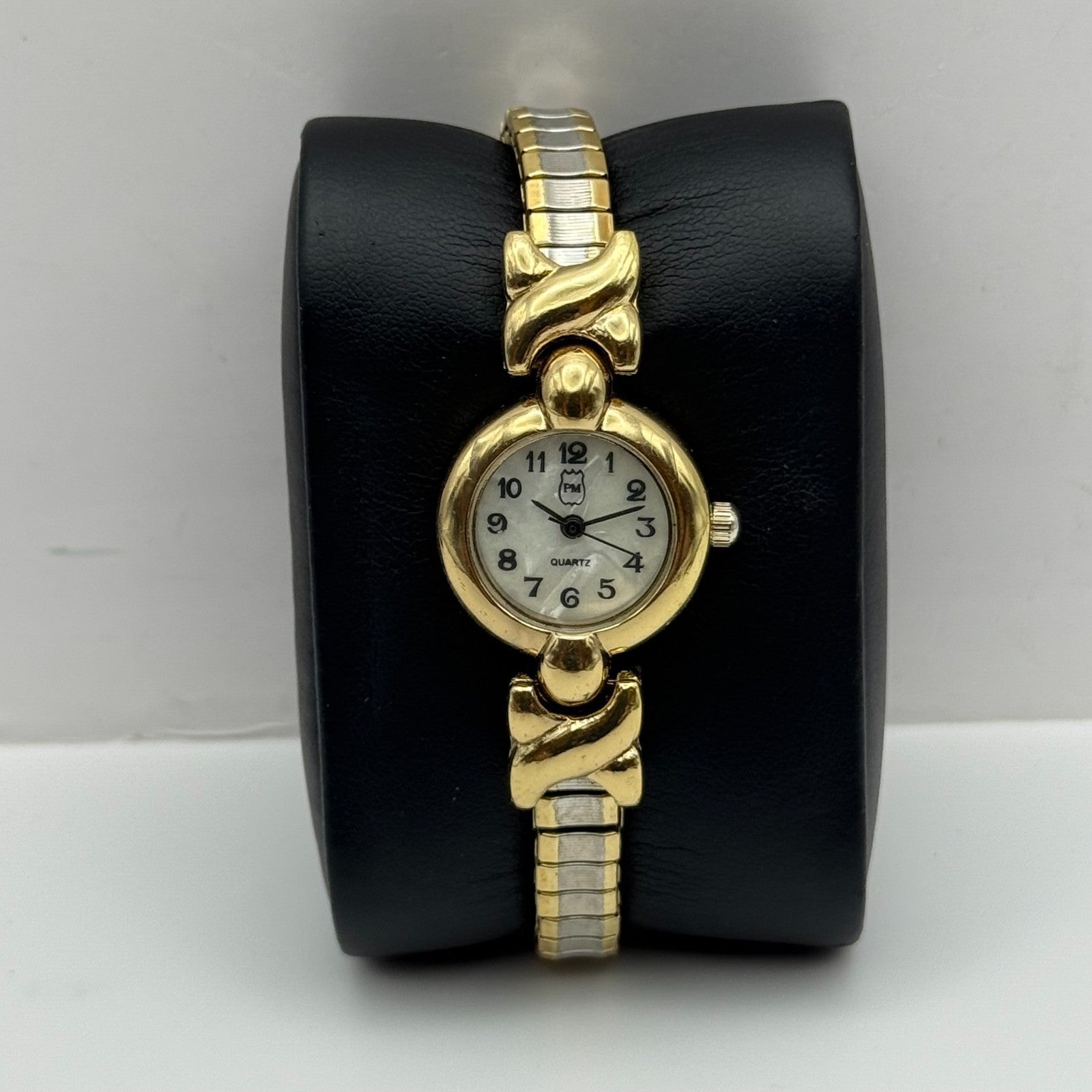 21mm Working Ladies Two Tone Philip Mercier S565S Quartz Watch Expandable Strap