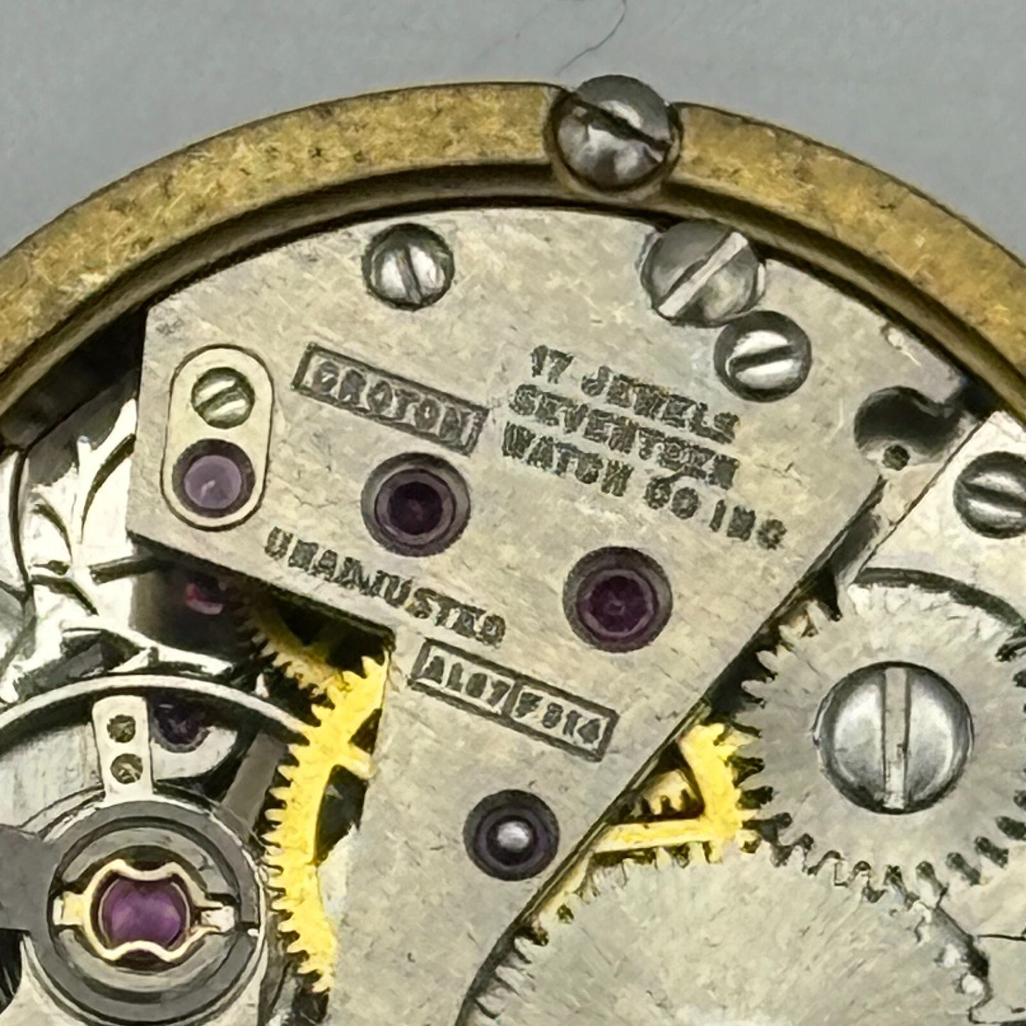23.6mm Croton AL97 F314 Manual Wind Watch Movement Swiss Vintage PARTS SPARES
