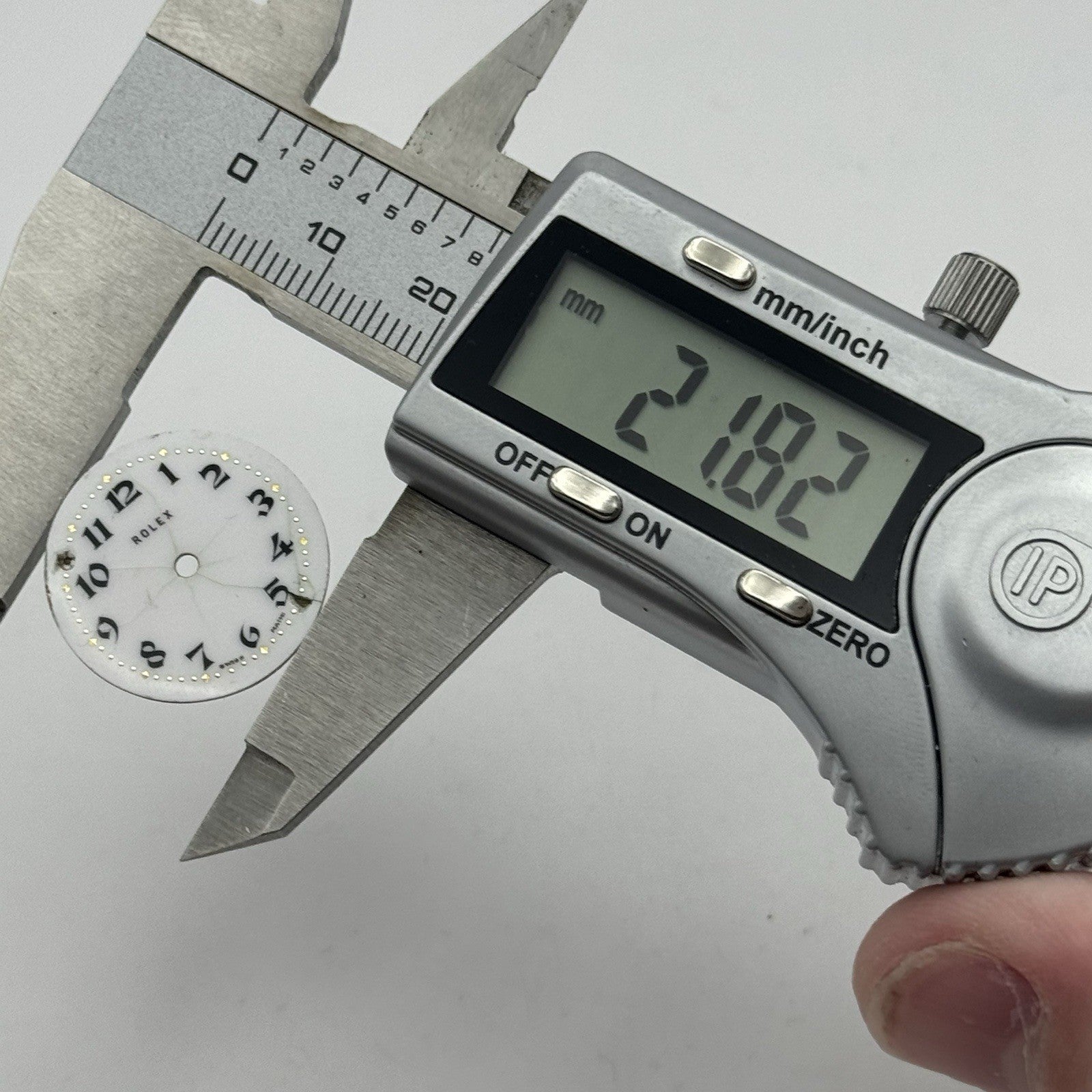 21.8mm Rare Antique Rolex Swiss Porcelain Watch Dial TO RESTORE PARTS REPAIR