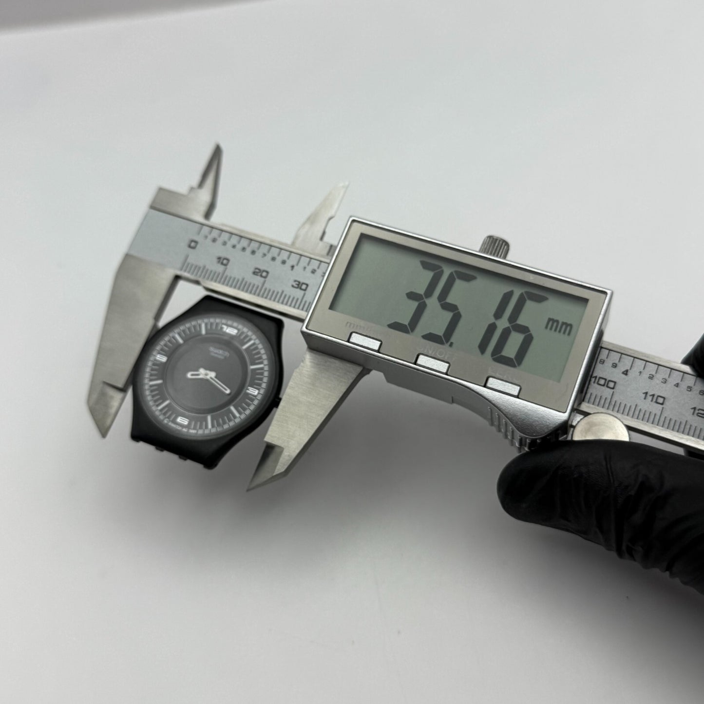 33mm Vintage 1999 Swatch SFB107G Noir De T Metal Watch UNTESTED PARTS REPAIR