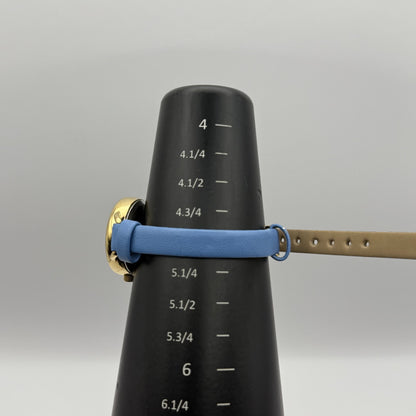 Limit Ladies Quartz Watch Gold Tone Blue Strap Working 25mm New Battery