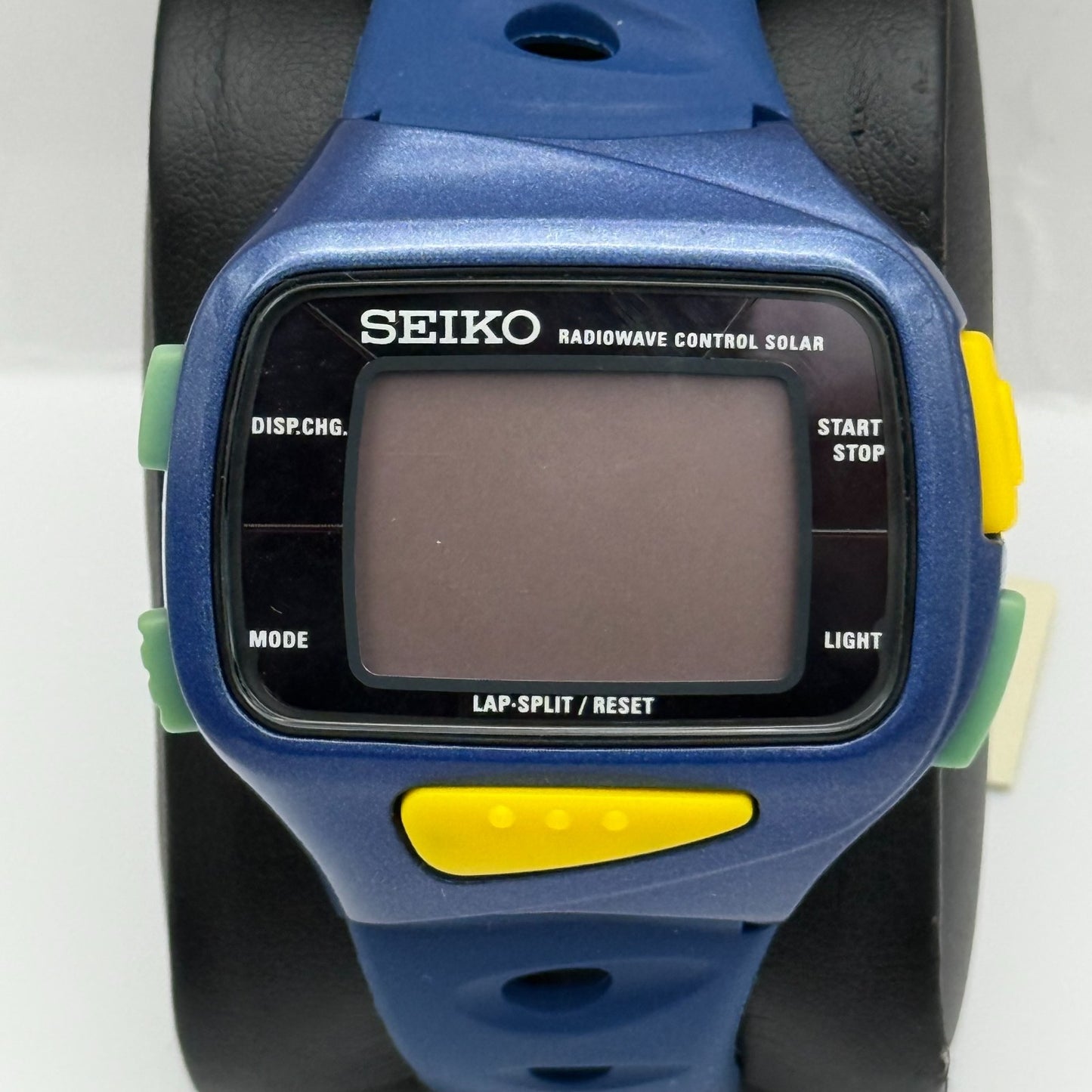 Seiko Super Runners Men's Blue Sports Radio Solar Quartz Watch 47mm PARTS REPAIR