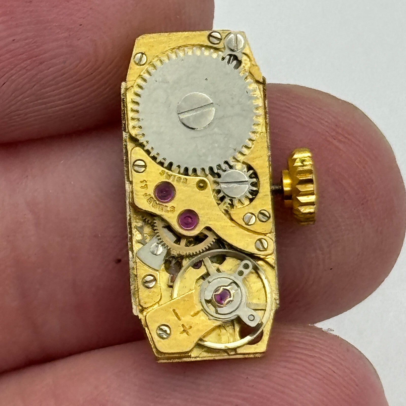 9mm Running Waltham FHF 59-21 Ladies Manual Wind Watch Movement Vintage PARTS