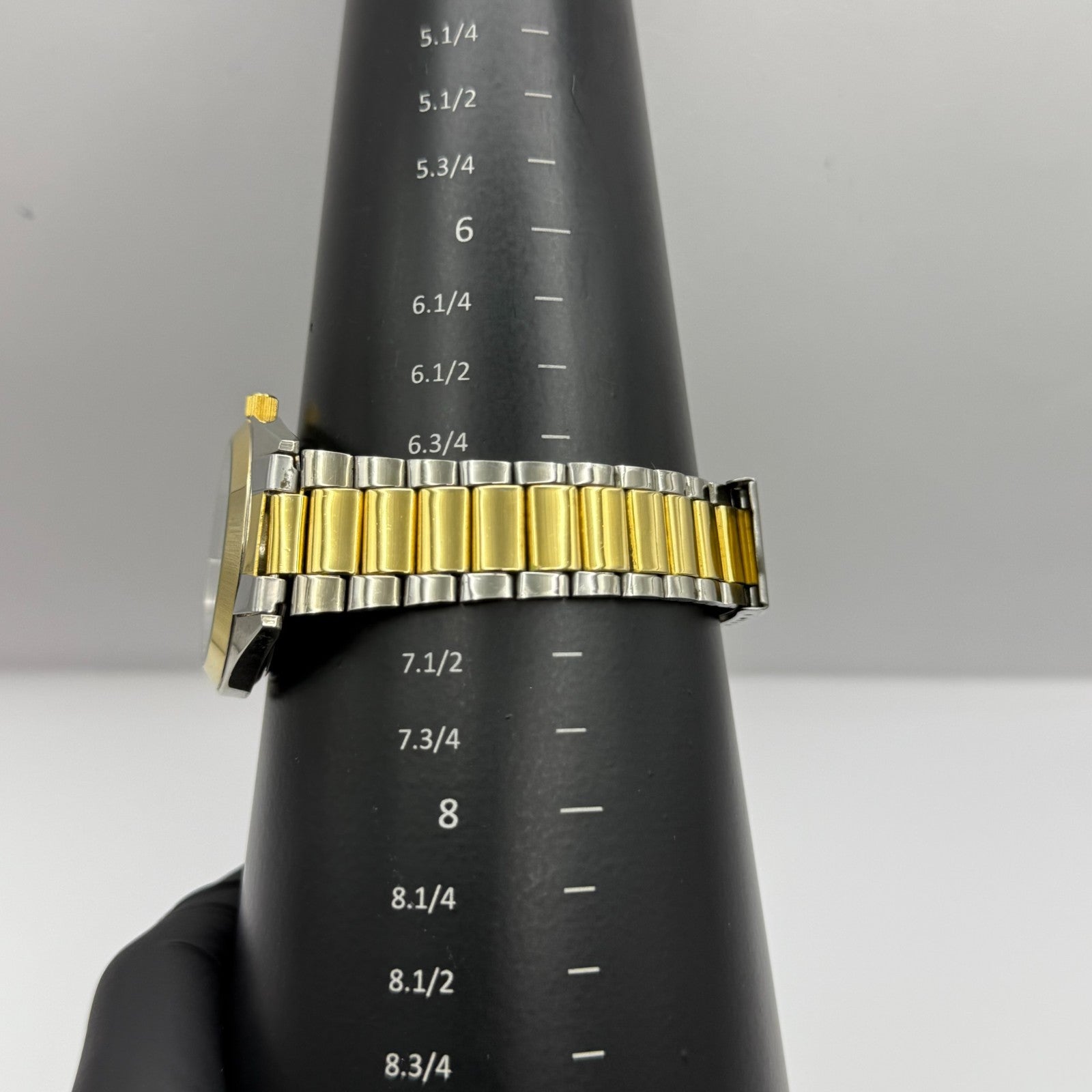 Citron EX Men's Quartz Watch White Dial Two-Tone Bracelet Japan Working 36mm