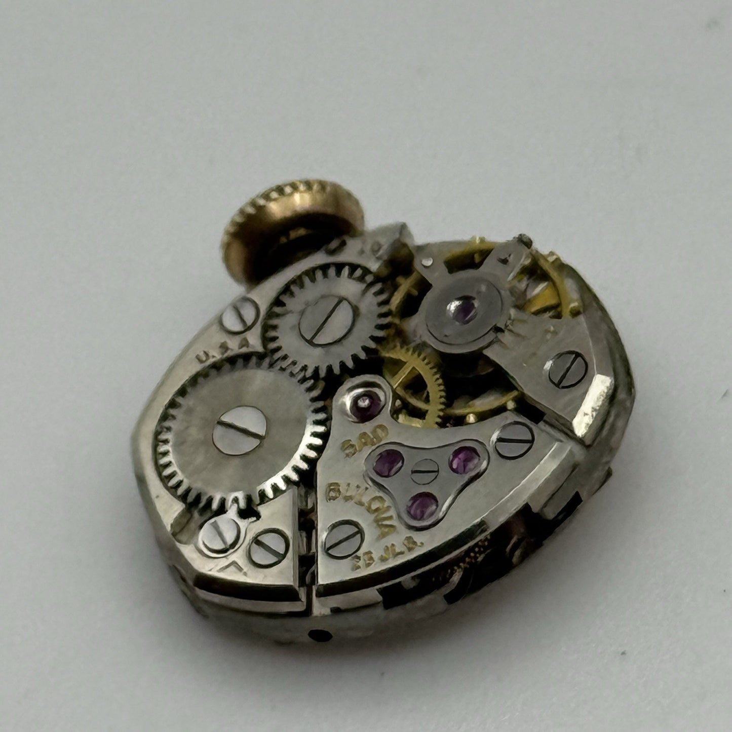 13.1mm Vintage Ladies Bulova 5AD Manual Wind Swiss Watch Movement PARTS REPAIR