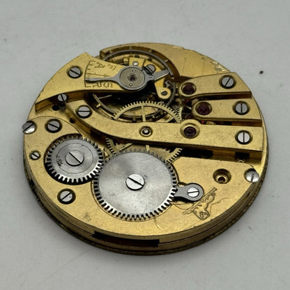 42.9mm Very Rare FHF Cal 3 Vintage Pocket Watch Movement PARTS REPAIR SPARES