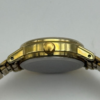 23mm Working Vintage Ladies Timex Indiglo Gold Plated Quartz Watch New Battery