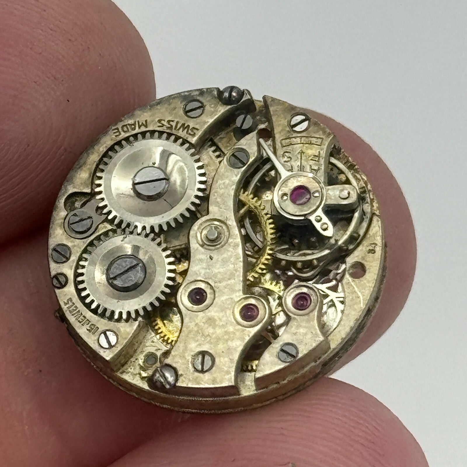 19.7mm ETA 15 Jewels Swiss Manual Wind Watch Movement Vintage PARTS SPARES