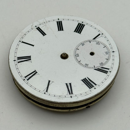 38.6mm Antique Key Wound Pocket Watch Movement Dial PARTS REPAIR SPARES