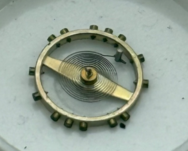 AS 1051 Balance Wheel Complete And Spring 5 1/4''' 34 M Watch Movement Parts NOS