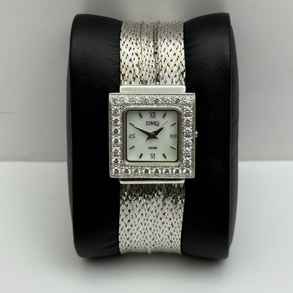 23mm Working Ladies DMQ Jewelled DQCZ Silver Tone Quartz Watch 6 Inches