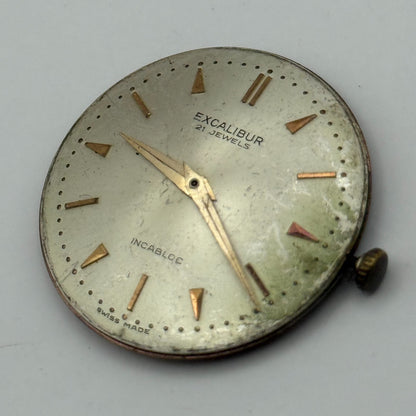 FHF 72 Watch Movement Excalibur Manual Wind Vintage Swiss Parts Repair 31mm