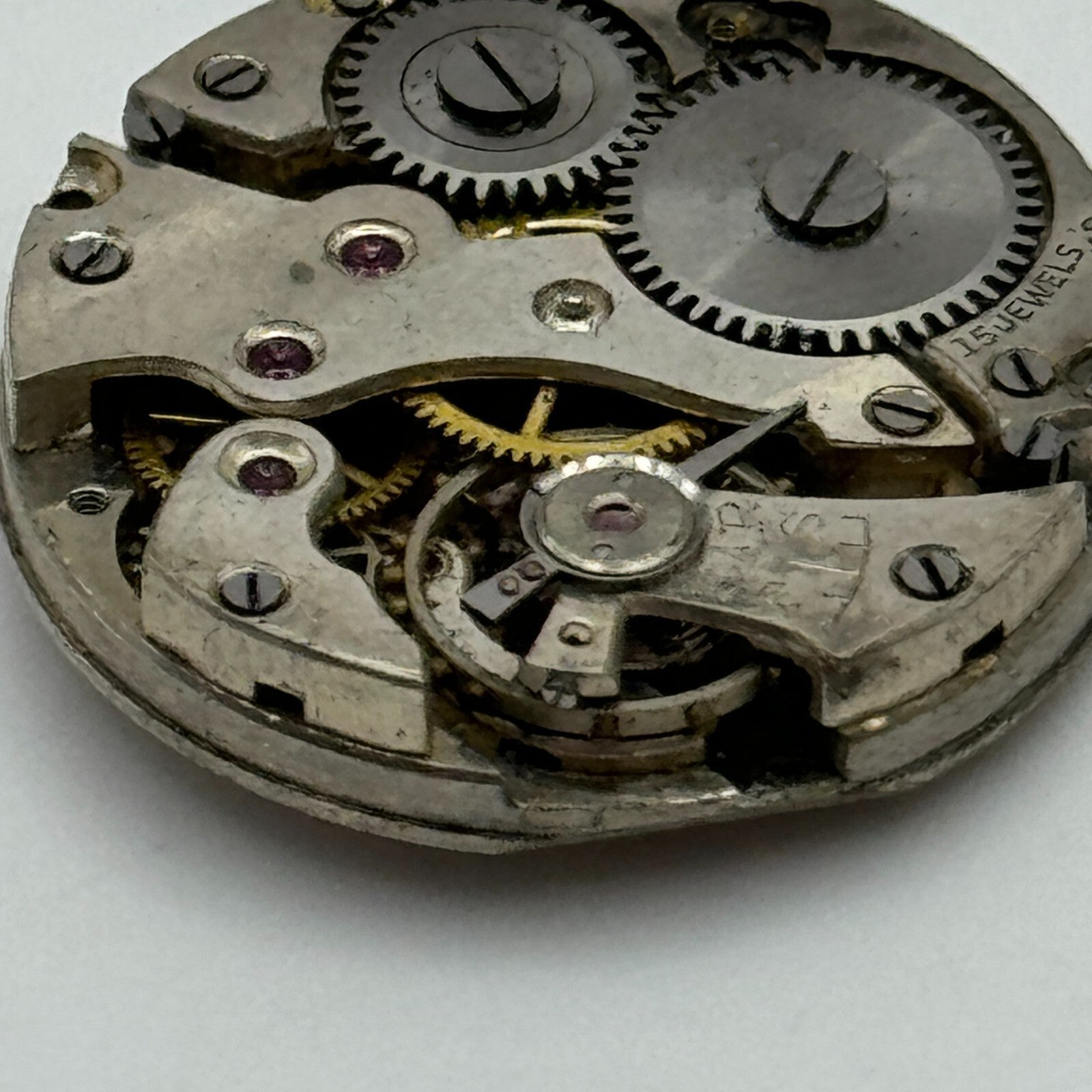 23.6mm FHF 1 Manual Wind 15 Jewels Watch Movement Swiss Vintage PARTS REPAIR