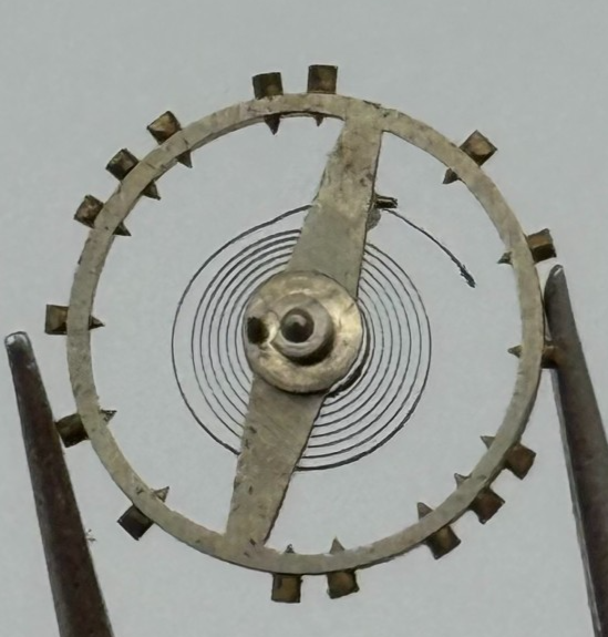 FEF 30 Balance Complete 13''' Renata 166 Watch Movement Parts Vintage Damaged