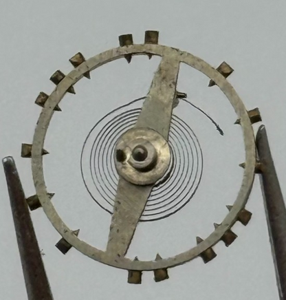 FEF 30 Balance Complete 13''' Renata 166 Watch Movement Parts Vintage Damaged