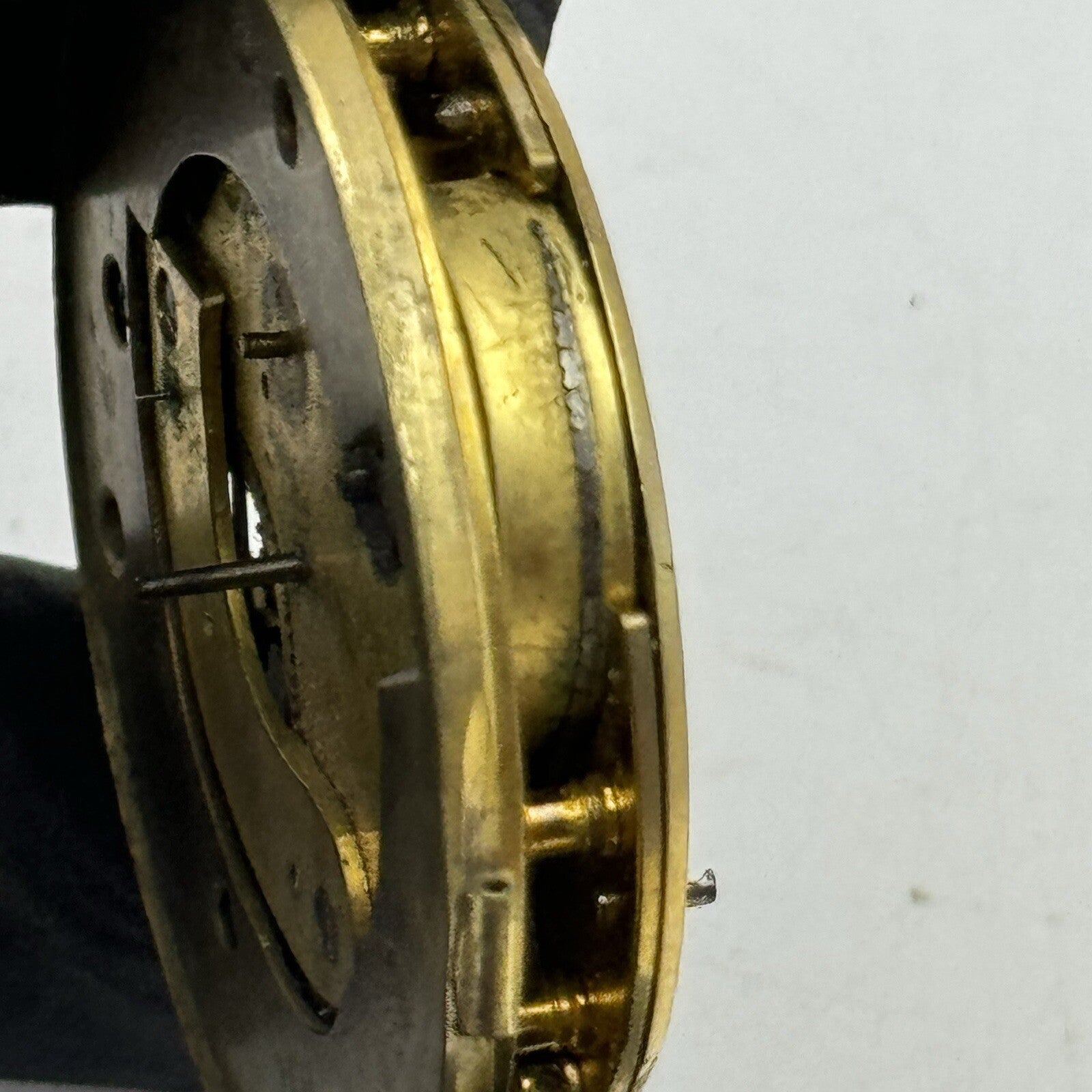 44.9mm Unidentified Quality Antique Fusee Pocket Watch Movement FOR PARTS