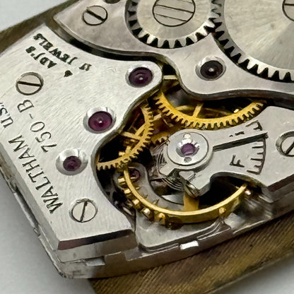 Waltham 750-B American Tank Rectangle Sub Seconds Watch Movement Parts Repair