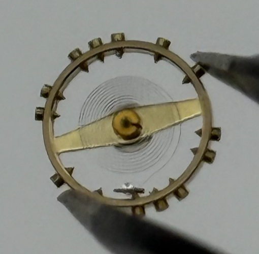ETA 761 1261 Balance Wheel Complete And Spring 5 1/4''' Watch Movement Parts 