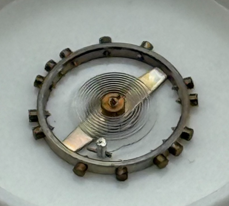 ST 69 Balance Wheel Complete And Spring 6 3/4-8''' 1156 Watch Movement Parts NOS