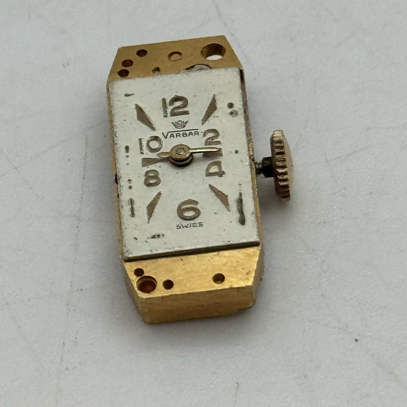 8.9mm Small Varbar Tank Watch Movement Dial Hands Restoration Repair Bal Ok