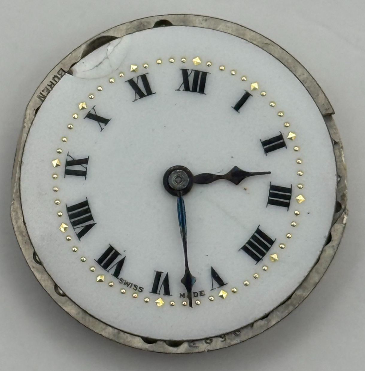 Buren Grand Prix Good Balance Watch Movement Manual Wind Vintage Parts 23.7mm