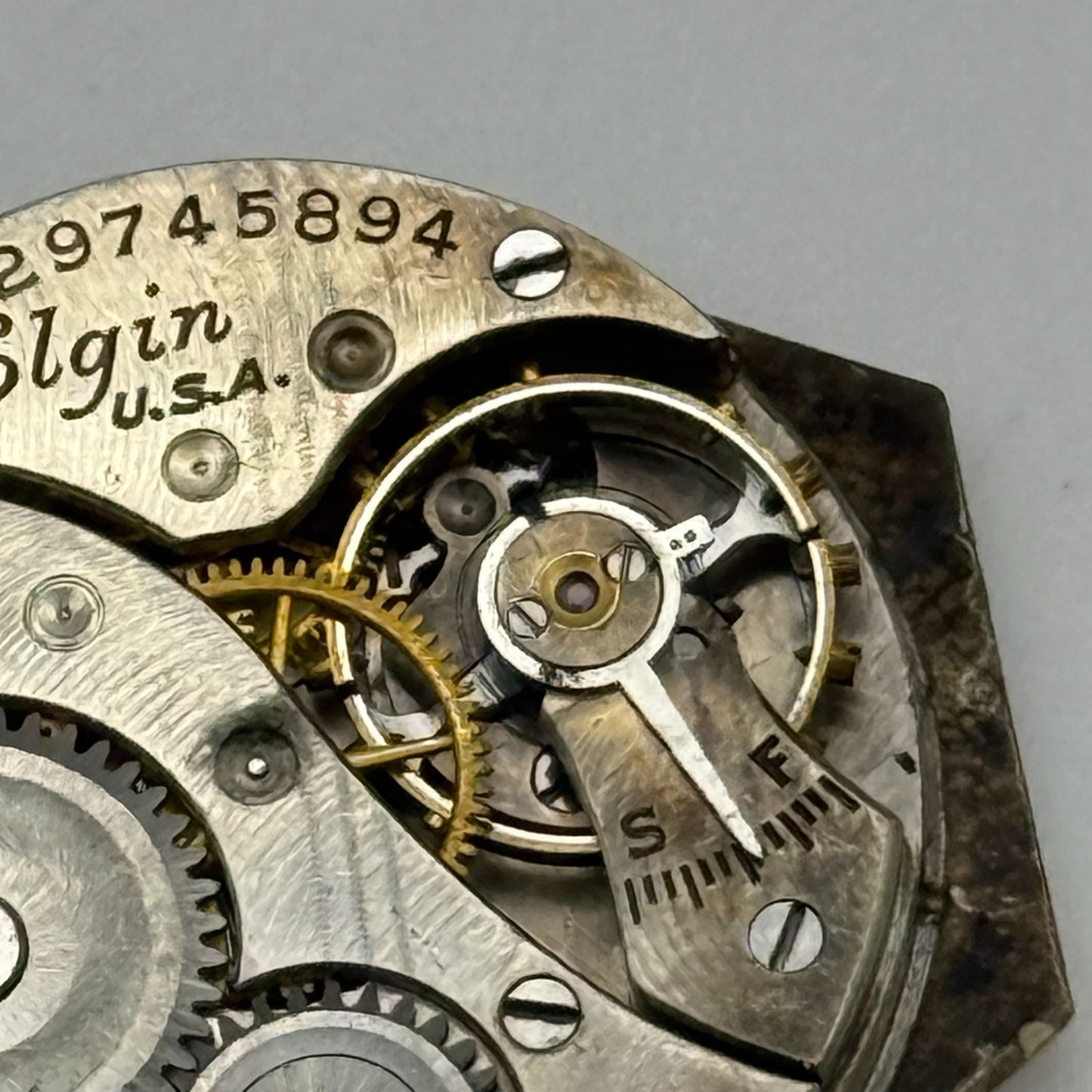 1927 Vintage 10/0s Elgin 447 Model 4 American Watch Movement PARTS REPAIR SPARES