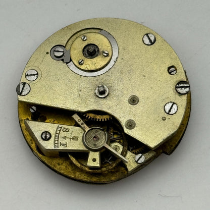 35.4mm Antique Unidentified Key Wound Pocket Watch Movement PARTS REPAIR SPARES