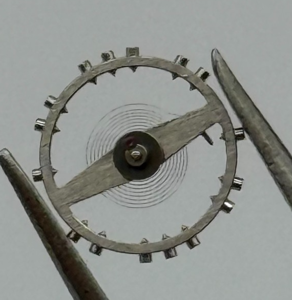 ETA 2412 Balance Wheel Complete And Spring 6¾''' 1257 M Watch Movement Parts NOS