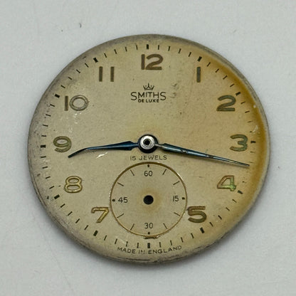 28.6mm Men's Smiths De Luxe Sub Seconds Dial Hands Manual Wind Made in England