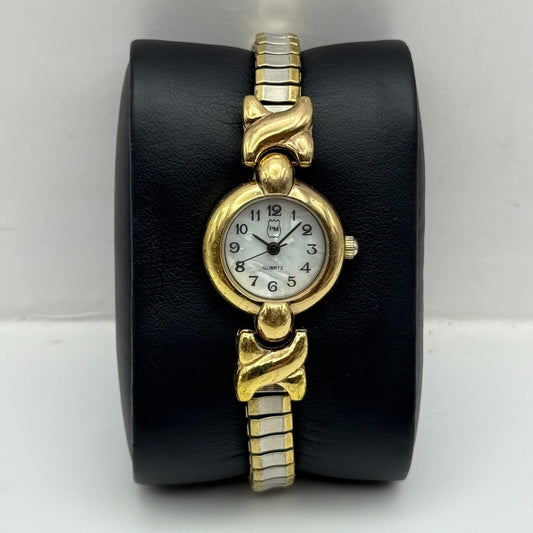 21mm Working Ladies Two Tone Philip Mercier S565S Quartz Watch Expandable Strap