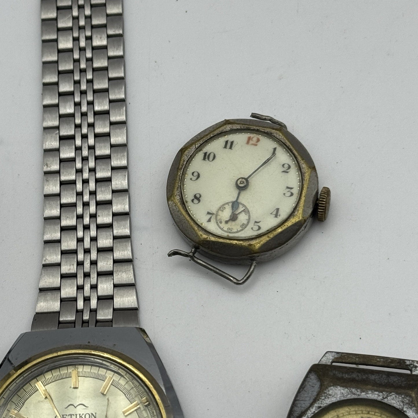 Bundle Of 4 Vintage Men’s Watches Mechanical Wind Up Job Lot Parts Repair Spares