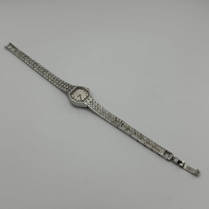 19mm Running Vintage Ladies Rotary Swiss Silver Tone Manual Wind Watch PARTS