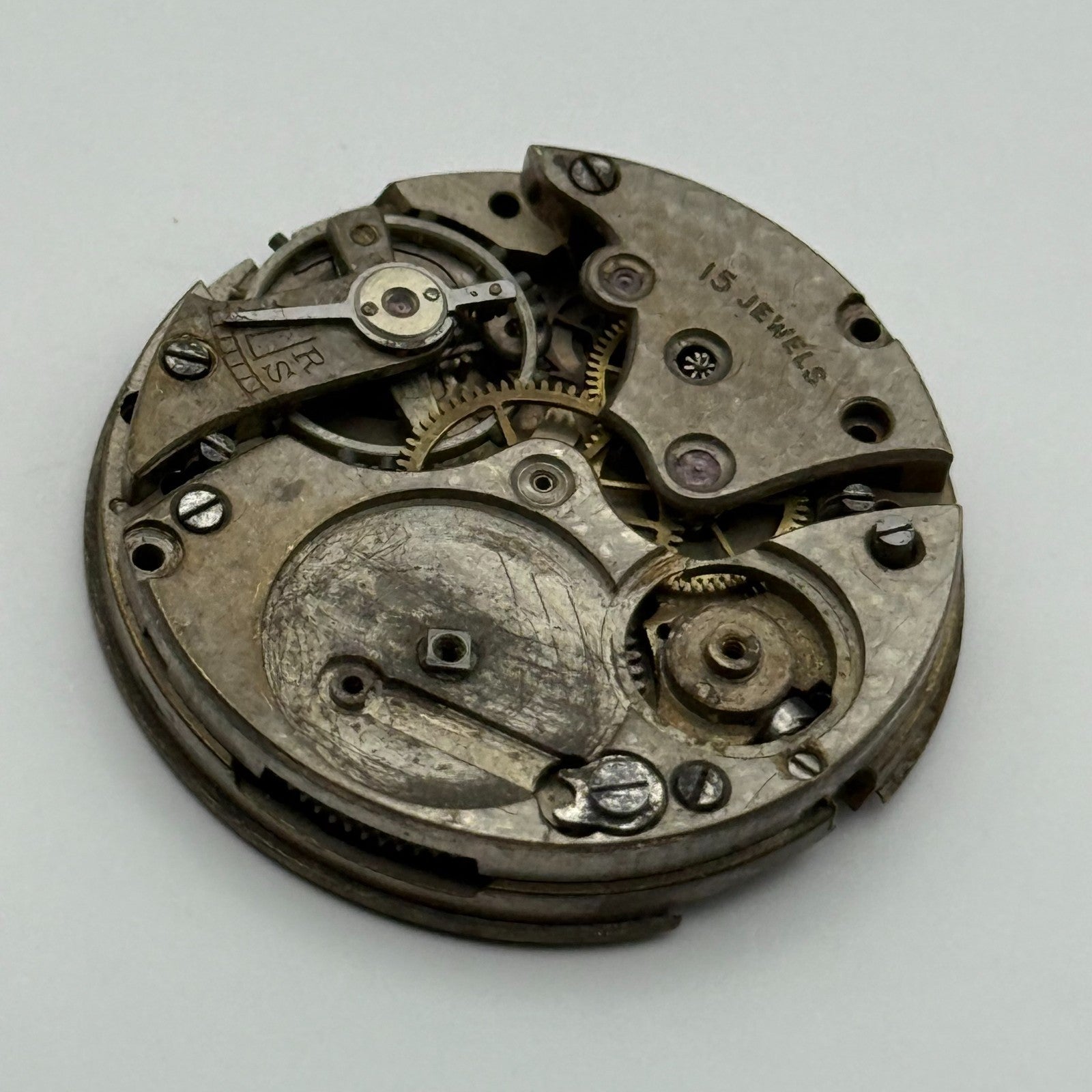 FEF Trench 15 Jewels Watch Movement Manual Wind Vintage Parts Repair 29.5mm