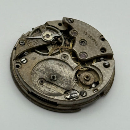 FEF Trench 15 Jewels Watch Movement Manual Wind Vintage Parts Repair 29.5mm
