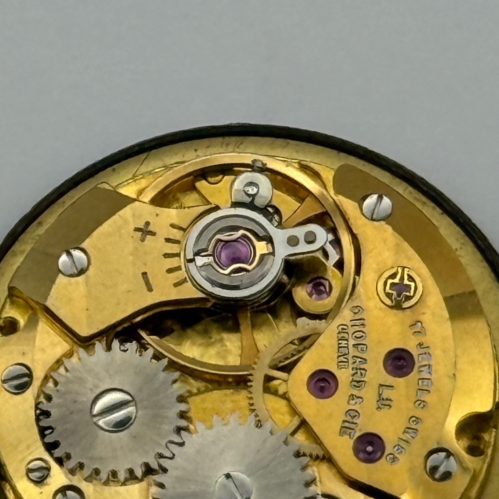 Kutchinsky Chopard & Cie Geneve ETA 2512 Watch Movement Stone Dial Running
