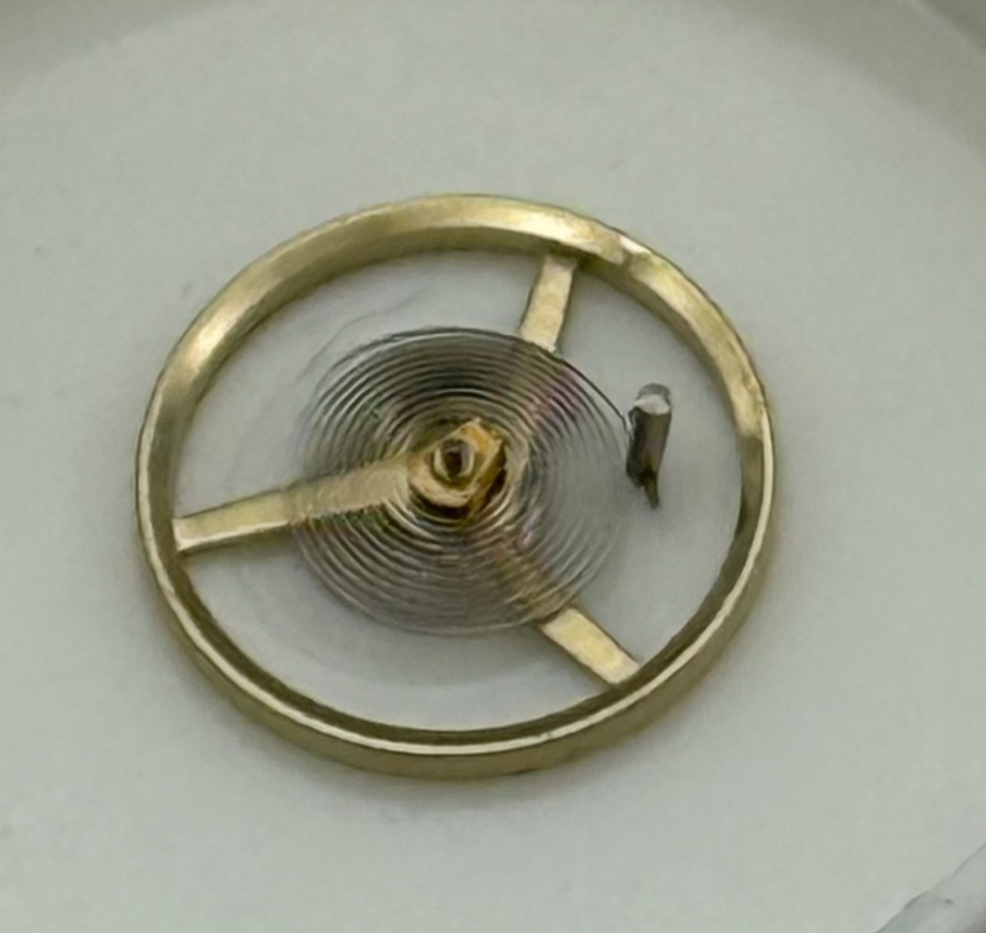 AS 1977-2 Balance Wheel Complete And Spring  1831 M Watch Movement Parts NOS