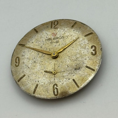 25.9mm Helbros PS32 Manual Wind Swiss 7 Jewels Watch Movement Vintage PARTS