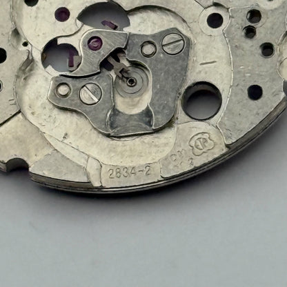 ETA 2834-2 DM 01-2 Watch Movement Incomplete Automatic Vintage Parts 25.9mm