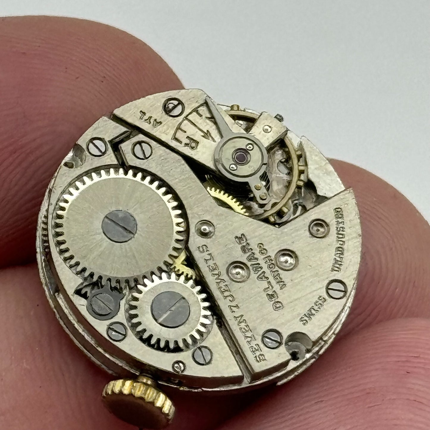 19.7mm Delaware Derby D40 Manual Wind 7 Jewels Swiss Watch Movement PARTS SPARES