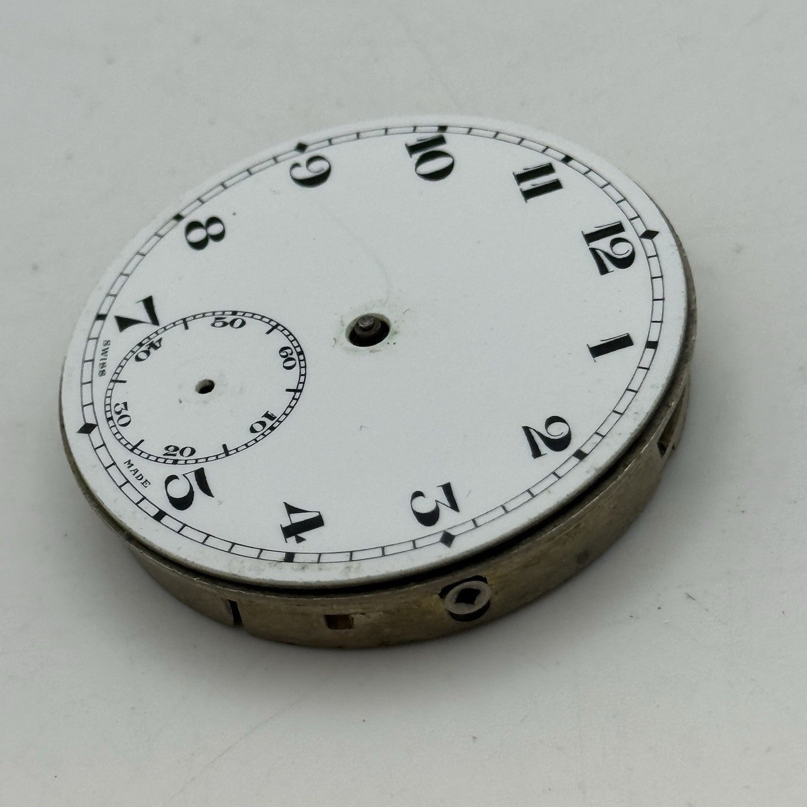 43mm Derrick 15 Jewels Swiss Vintage Hunter Pocket Watch Movement PARTS REPAIR